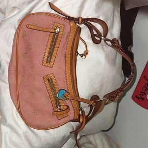 Dooney and Bourke pink and tan handbag